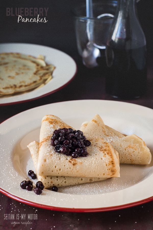 Pfannkuchen mit Blaubeeren | seitan is my motor