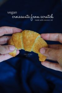 vegan croissants with margarine or coconut oil