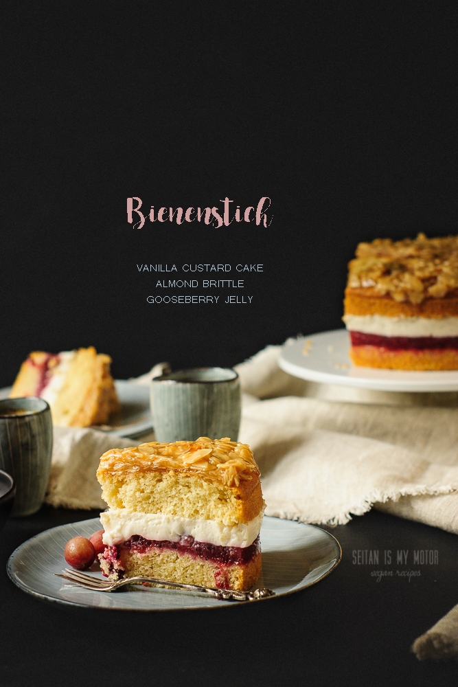Bienenstich Or Bee Sting Cake With Gooseberries Seitan Is My Motor