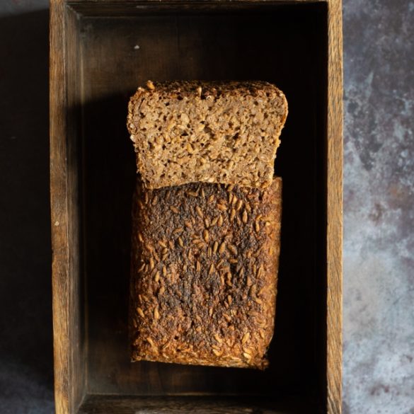 Schrotbrot: A German whole meal rye bread made with sourdough and without flour.